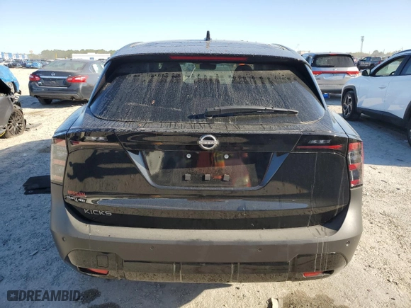2025 Nissan Kicks SV with VIN 3N8AP6CA6SL306797, listed as a Copart auction lot 49414965 with 6,250 mi miles and Salvage Title. Bid and sale history available at carsss.com. Image 6.