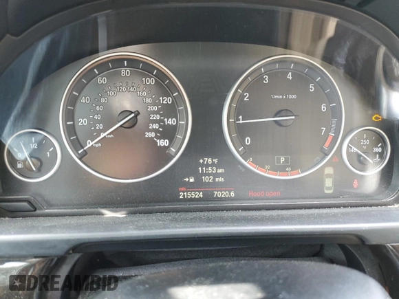 2011 BMW 5 Series 535i with VIN WBAFR7C57BC805301, listed as a Copart auction lot 55232825 with 215,524 mi miles and Clean Title. Bid and sale history available at carsss.com. Image 9.
