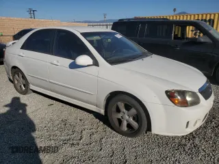2008 Kia Spectra EX with VIN KNAFE122685011841, listed as a Copart auction lot 75137144 with 146,516 mi miles and Clean Title. Bid and sale history available at carsss.com. Image 4.