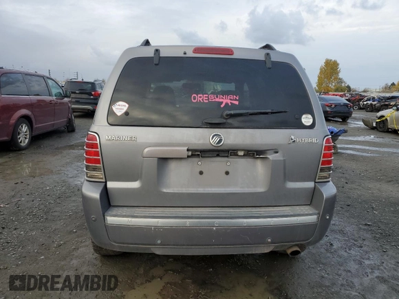 2007 Mercury Mariner with VIN 4M2CU39H07KJ17372, listed as a Copart auction lot 77906304 with 194,603 mi miles and Salvage Title. Bid and sale history available at carsss.com. Image 6.
