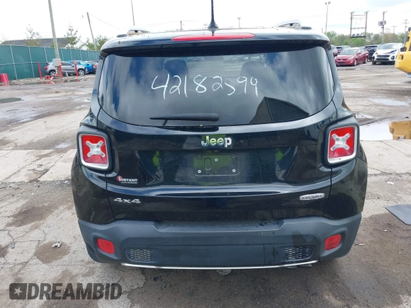 2015 Jeep Renegade Limited with VIN ZACCJADT3FPC34091, listed as a IAAI auction lot 42182599 with 100,610 mi miles and . Bid and sale history available at DreamBid. Image 16.