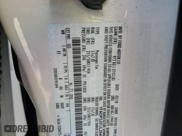 2018 Ford Focus Titanium with VIN 1FADP3J21JL294061, listed as a Copart auction lot 53827375 with 194,577 mi miles and Salvage title. Bid and sale history available at DreamBid. Image 12.