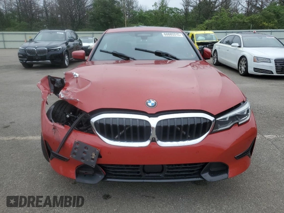 2020 BMW 3 Series 330i xDrive with VIN 3MW5R7J06L8B30505, listed as a Copart auction lot 60885315 with 77,663 mi miles and Salvage title. Bid and sale history available at DreamBid. Image 5.