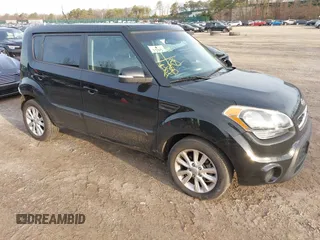 2012 Kia Soul + with VIN KNDJT2A69C7747537, listed as a IAAI auction lot 41895784 with 63,151 mi miles. Bid and sale history available at carsss.com. Image 1.