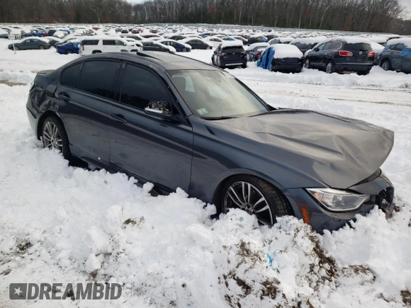 2015 BMW 3 Series 335i xDrive with VIN WBA3B9C51FJ466314, listed as a Copart auction lot 83067354 with 123,643 mi miles and Salvage title. Bid and sale history available at DreamBid. Image 4.