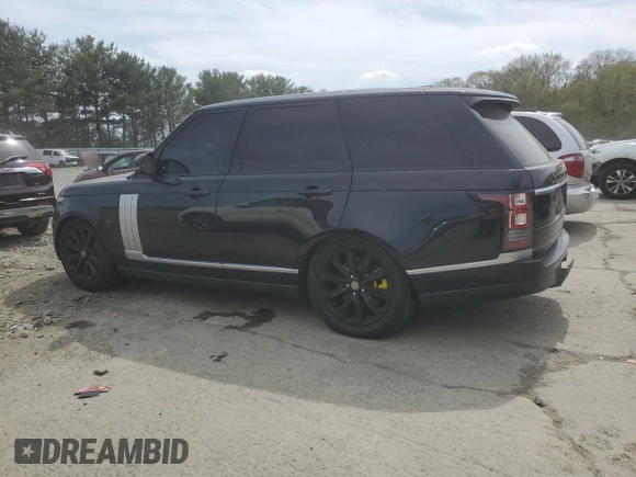 2013 Land Rover Range Rover HSE with VIN SALGS2DF1DA110096, listed as a Copart auction lot 52399355 with 94,735 mi miles and Salvage title. Bid and sale history available at DreamBid. Image 2.