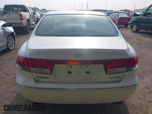 2007 Hyundai Azera SE with VIN KMHFC46F07A139369, listed as a IAAI auction lot 41999327 with 145,827 mi miles and . Bid and sale history available at DreamBid. Image 16.