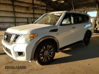 2017 Nissan Armada Platinum z VIN JN8AY2ND1H9008639, wystawiony jako Copart lot #42506375 z przebiegiem 97 061 mil mil oraz Szkoda całkowita • Salvage title. Historia ofert i sprzedaży dostępna na DreamBid. Obrazek 1.