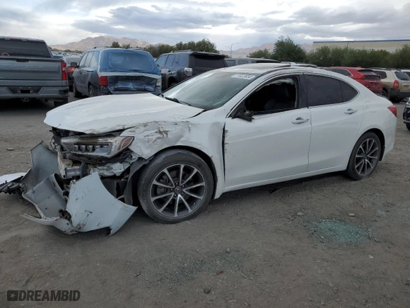 2020 Acura TLX with VIN 19UUB2F3XLA002394, listed as a Copart auction lot 77023934 with 44,512 mi miles and Salvage Title. Bid and sale history available at carsss.com. Image 1.
