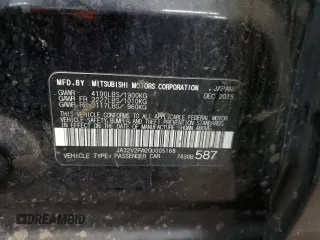 2016 Mitsubishi Lancer SE with VIN JA32V2FW2GU005168, listed as a Copart auction lot 74809854 with 82,466 mi miles and Non Repairable. Bid and sale history available at DreamBid. Image 12.