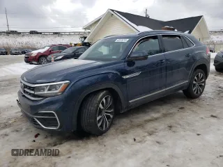 2021 Volkswagen Atlas SEL Premium R-Line with VIN 1V2FE2CA3MC206217, listed as a Copart auction lot 42675215 with 61,723 mi miles and Salvage title. Bid and sale history available at DreamBid. Image 1.