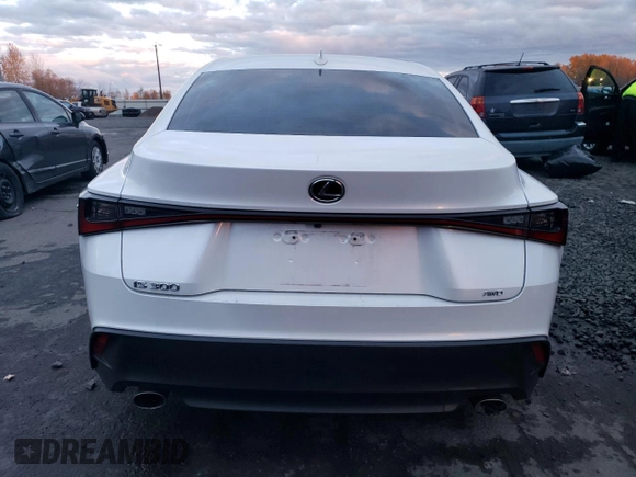 2021 Lexus IS with VIN JTHC81F29M5043408, listed as a Copart auction lot 81128854 with 47,625 mi miles and Salvage Title. Bid and sale history available at carsss.com. Image 6.