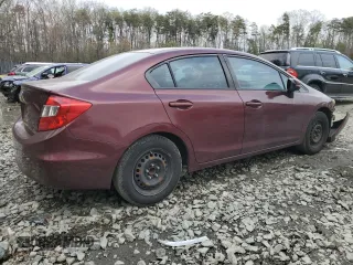 2012 Honda Civic LX with VIN 2HGFB2F56CH590113, listed as a Copart auction lot 51314825 with 168,156 mi miles and Salvage Title. Bid and sale history available at DreamBid. Image 3.