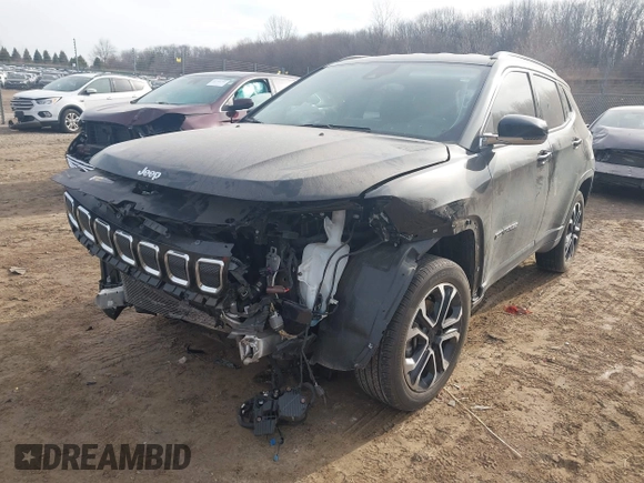 2022 Jeep Compass Limited с VIN 3C4NJDCB6NT150079, выставлен на аукционе IAAI как лот 41797861 с пробегом 21 224 миль миль и . История ставок и продаж доступна на DreamBid. Изображение 2.