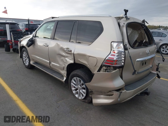 2015 Lexus GX 460 with VIN JTJBM7FX4F5100492, listed as a IAAI auction lot 41857586 with 109,534 mi miles and . Bid and sale history available at carsss.com. Image 3.
