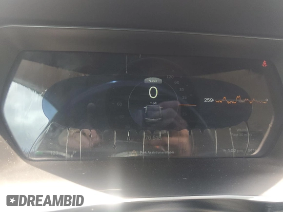 2014 Tesla Model S 60 with VIN 5YJSA1S16EFP50982, listed as a Copart auction lot 54426015 with 76,515 mi miles and Salvage title. Bid and sale history available at DreamBid. Image 9.