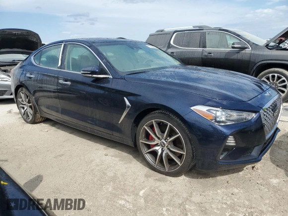 2020 Genesis G70 3.3T Advanced with VIN KMTG74LE5LU063621, listed as a Copart auction lot 74344614 with 20,611 mi miles and Non Repairable. Bid and sale history available at carsss.com. Image 4.