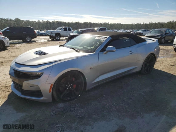 2019 Chevrolet Camaro 2SS with VIN 1G1FH3D70K0126155, listed as a Copart auction lot 44976985 with 129,202 mi miles and Salvage Title. Bid and sale history available at carsss.com. Image 1.