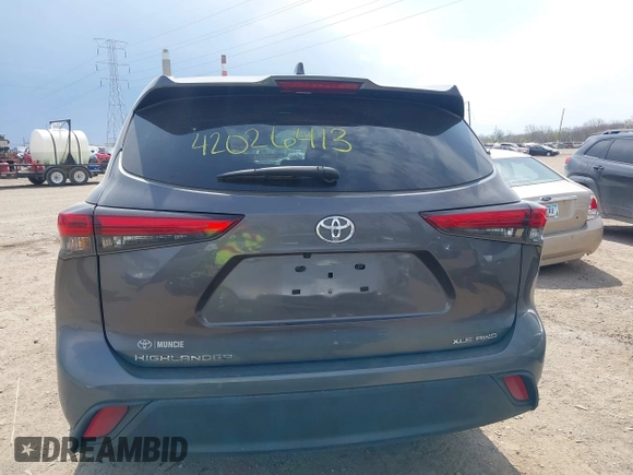 2023 Toyota Highlander L with VIN 5TDKDRBH6PS500241, listed as a IAAI auction lot 42026413 with 53,279 mi miles and . Bid and sale history available at DreamBid. Image 16.