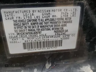 2019 Nissan Versa SV z VIN 3N1CN7APXKL829797, wystawiony jako Copart lot #59016235 z przebiegiem 90 811 mil mil oraz Szkoda całkowita • Salvage title. Historia ofert i sprzedaży dostępna na DreamBid. Obrazek 13.