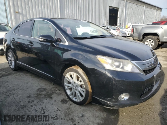 2010 Lexus HS 250h with VIN JTHBB1BA0A2031607, listed as a Copart auction lot 43652185 with Not Provided miles and Salvage Title. Bid and sale history available at DreamBid. Image 4.