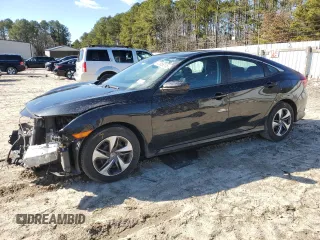 2019 Honda Civic LX with VIN 19XFC2F69KE035624, listed as a Copart auction lot 45459245 with 92,510 mi miles and Salvage Title. Bid and sale history available at DreamBid. Image 1.