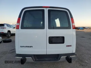 2024 GMC Savana Cargo Van with VIN 1GTW7AFP8R1180867, listed as a Copart auction lot 45705185 with 5,531 mi miles and Clean Title. Bid and sale history available at carsss.com. Image 6.