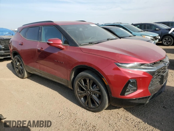 2020 Chevrolet Blazer RS z VIN 3GNKBKRS0LS571088, wystawiony jako Copart lot #54438135 z przebiegiem 28 124 mil mil oraz Szkoda całkowita • Salvage title. Historia ofert i sprzedaży dostępna na DreamBid. Obrazek 4.