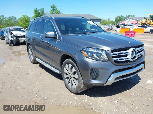 2019 Mercedes-Benz GLS 450 with VIN 4JGDF6EE9KB226581, listed as a IAAI auction lot 42242308 with 80,616 mi miles and . Bid and sale history available at DreamBid. Image 1.