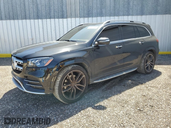 2021 Mercedes-Benz GLS 580 with VIN 4JGFF8GE0MA390652, listed as a Copart auction lot 46833794 with 45,034 mi miles and . Bid and sale history available at DreamBid. Image 1.
