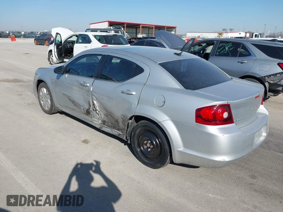 2012 Dodge Avenger SE with VIN 1C3CDZAB3CN147155, listed as a IAAI auction lot 41762561 with 117,955 mi miles. Bid and sale history available at carsss.com. Image 3.