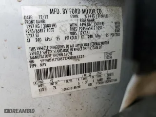 2013 Ford Explorer with VIN 1FM5K7B87DGB93221, listed as a Copart auction lot 45161755 with 198,271 mi miles and Salvage Title. Bid and sale history available at carsss.com. Image 16.