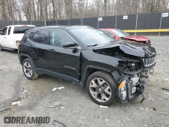 2021 Jeep Compass Limited z VIN 3C4NJDCB3MT593322, wystawiony jako Copart lot #45524575 z przebiegiem 43 105 mil mil oraz Szkoda całkowita • Salvage title. Historia ofert i sprzedaży dostępna na DreamBid. Obrazek 4.
