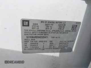 2017 Cadillac XT5 FWD with VIN 1GYKNARS3HZ225471, listed as a IAAI auction lot 42168166 with 149,685 mi miles and . Bid and sale history available at DreamBid. Image 9.