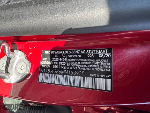 2021 Mercedes-Benz CLA 250 с VIN W1K5J4GB6MN153935, выставлен на аукционе Copart как лот 56609515 с пробегом 64 120 миль миль и Чистый • Clean title. История ставок и продаж доступна на DreamBid. Изображение 10.