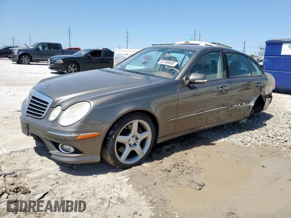 2009 Mercedes-Benz E-Class Luxury 3.5L with VIN WDBUF56X09B396917, listed as a Copart auction lot 52769485 with 142,968 mi miles and Salvage Title. Bid and sale history available at carsss.com. Image 1.