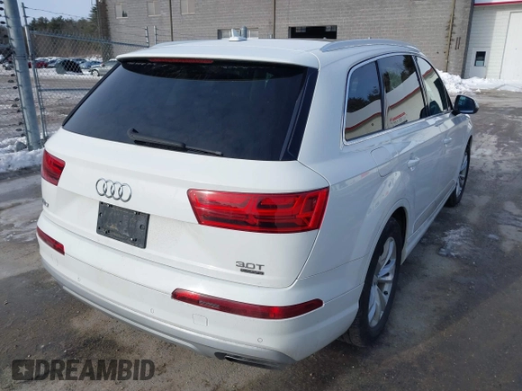 2017 Audi Q7 Premium with VIN WA1AAAF72HD022267, listed as a IAAI auction lot 41505690 with 90,475 mi miles and . Bid and sale history available at DreamBid. Image 4.