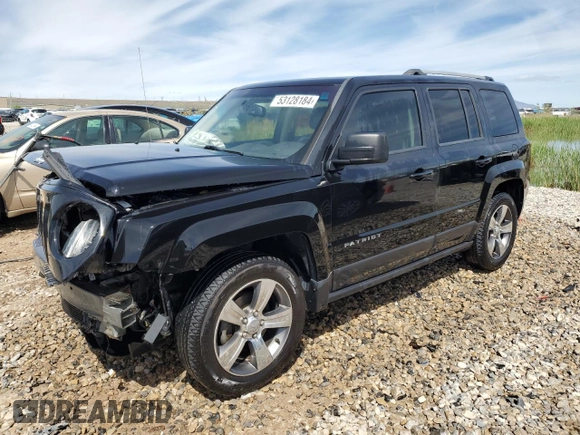 2017 Jeep Patriot High Altitude with VIN 1C4NJPFA9HD187951, listed as a Copart auction lot 53128184 with 77,832 mi miles and Salvage Title. Bid and sale history available at carsss.com. Image 1.