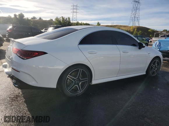 2022 Mercedes-Benz CLA 35 AMG with VIN W1K5J5BB1NN297150, listed as a Copart auction lot 72604584 with 45,594 mi miles and Salvage Title. Bid and sale history available at DreamBid. Image 3.