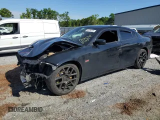 2019 Dodge Charger Scat Pack with VIN 2C3CDXGJ2KH753993, listed as a Copart auction lot 55736725 with 84,816 mi miles and Salvage title. Bid and sale history available at DreamBid. Image 1.