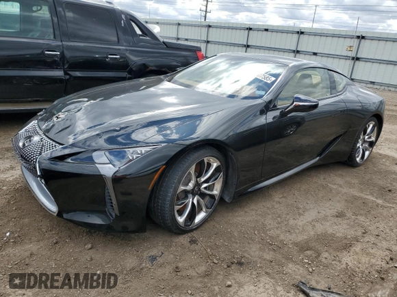 2018 Lexus LC with VIN JTHHP5AY7JA005268, listed as a Copart auction lot 52507585 with 17,572 mi miles and Salvage Title. Bid and sale history available at carsss.com. Image 1.