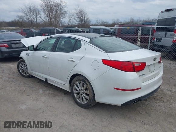 2015 Kia Optima EX with VIN 5XXGN4A77FG509304, listed as a IAAI auction lot 42026439 with 96,144 mi miles. Bid and sale history available at carsss.com. Image 3.