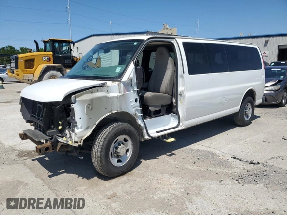 2013 Chevrolet Express Passenger LT with VIN 1GAZG1FG0D1189819, listed as a Copart auction lot 51945455 with 101,364 mi miles and Salvage title. Bid and sale history available at DreamBid. Image 1.
