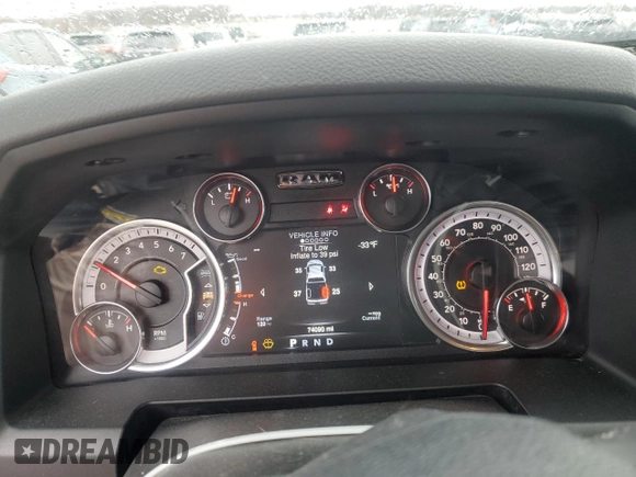 2019 Ram 1500 Tradesman z VIN 1C6RR7KT9KS747897, wystawiony jako Copart lot #51768825 z przebiegiem 74 090 mil mil oraz Czysty tytuł • Clean title. Historia ofert i sprzedaży dostępna na DreamBid. Obrazek 9.