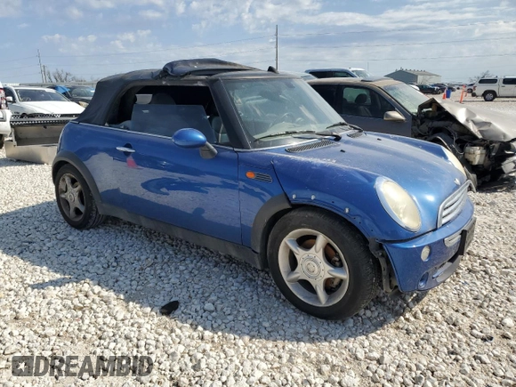 2005 MINI Convertible with VIN WMWRF33495TG11902, listed as a Copart auction lot 45397475 with Not provided miles and Salvage title. Bid and sale history available at DreamBid. Image 4.