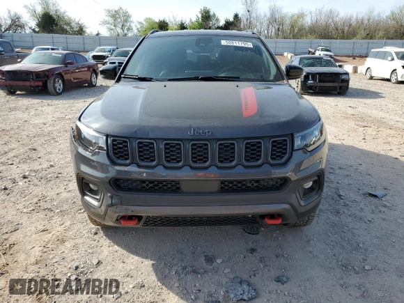 2024 Jeep Compass Trailhawk with VIN 3C4NJDDN7RT156682, listed as a Copart auction lot 50811795 with 8,088 mi miles and Salvage title. Bid and sale history available at DreamBid. Image 5.