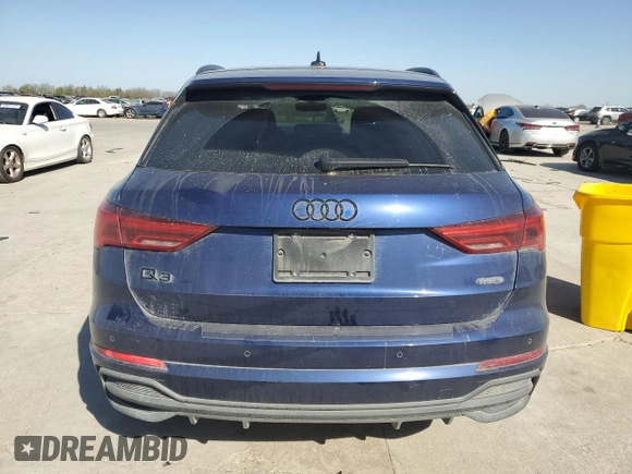 2023 Audi Q3 S line Premium z VIN WA1DECF38P1131083, wystawiony jako Copart lot #49589125 z przebiegiem 29 648 mil mil oraz Szkody całkowita. Historia ofert i sprzedaży dostępna na DreamBid. Obrazek 6.