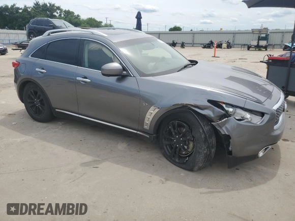 2017 Infiniti QX70 with VIN JN8CS1MU0HM141234, listed as a Copart auction lot 56102205 with 154,546 mi miles and Salvage title. Bid and sale history available at DreamBid. Image 4.