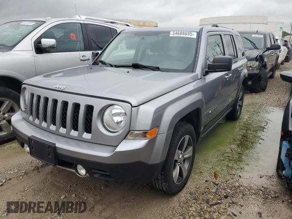 2016 Jeep Patriot Latitude with VIN 1C4NJRFB0GD522016, listed as a Copart auction lot 54688695 with 104,587 mi miles and Salvage title. Bid and sale history available at DreamBid. Image 1.