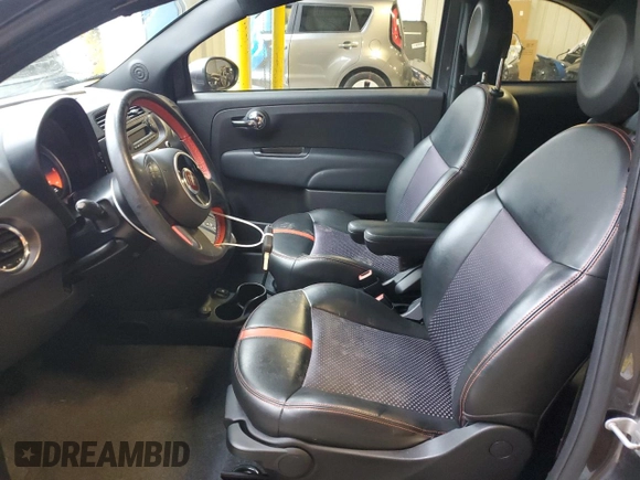 2015 FIAT 500e with VIN 3C3CFFGE6FT681555, listed as a Copart auction lot 88475495 with 36,254 mi miles and Salvage Title. Bid and sale history available at carsss.com. Image 7.